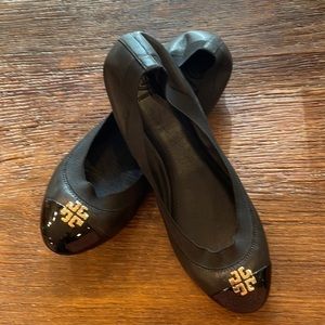 Tory Burch Black Jolie Ballet Flats, Size 9.5
